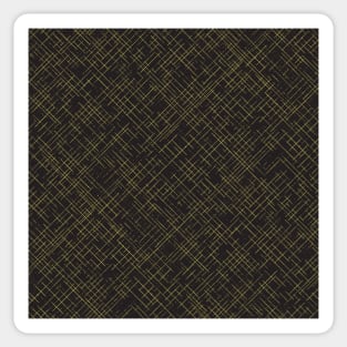 Timothy in Black and Gold Crosshatching Sticker